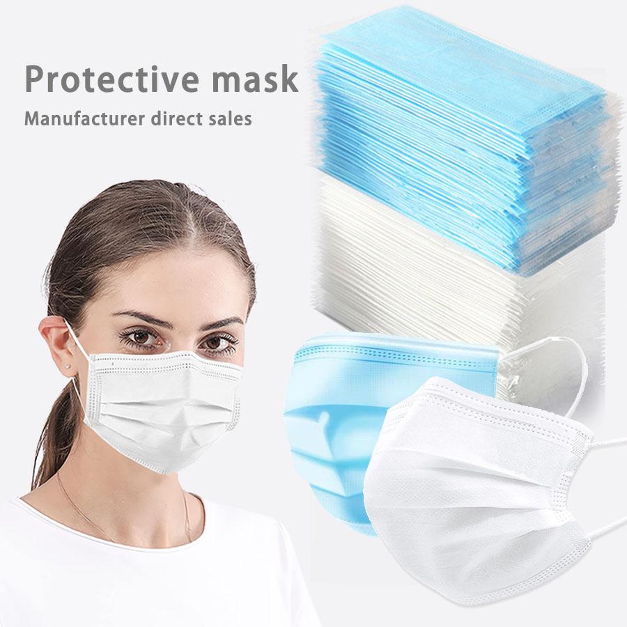 Disposable Mask Blue - 50/100 قطعة قناع غير قابل لإعادة