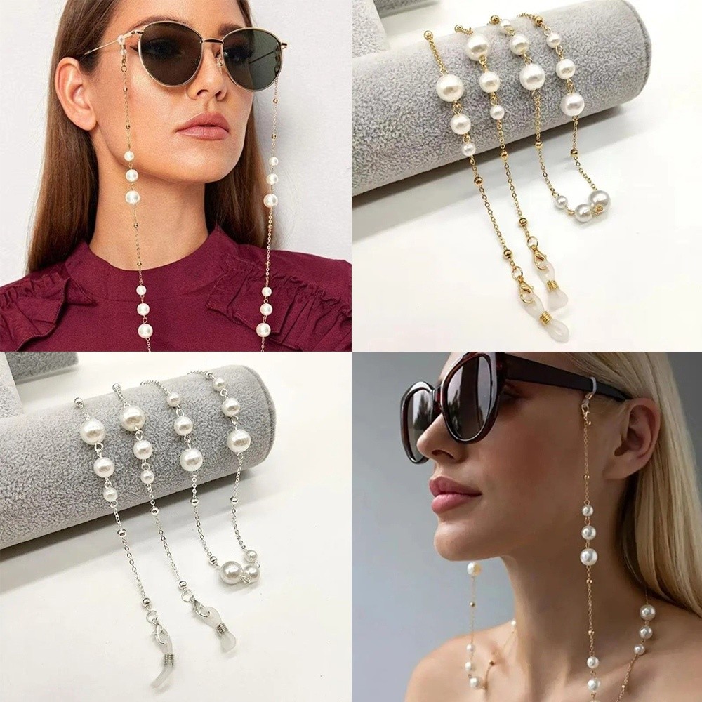 Mask Lanyard Adjustable - سلسلة نظارات عصرية مزينة باللؤلؤ قابلة
