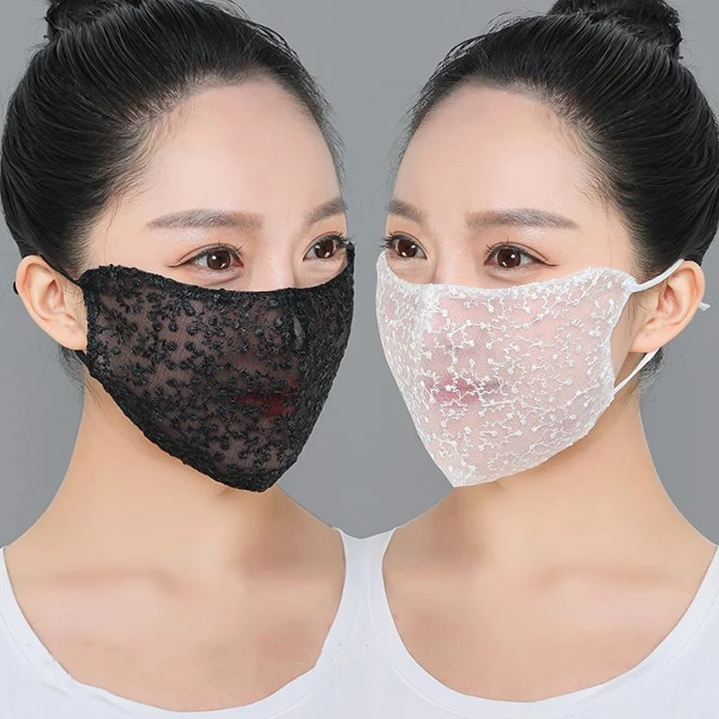 Cloth Face Mask Washable - 1/2 قطعة قناع وجه من الدانتيل