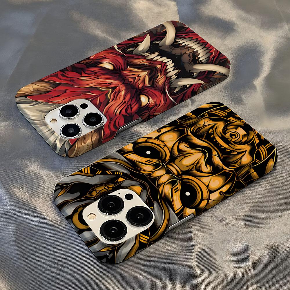 Mask Case Hard Shell - غطاء هاتف بتصميم قناع الساموراي الياباني