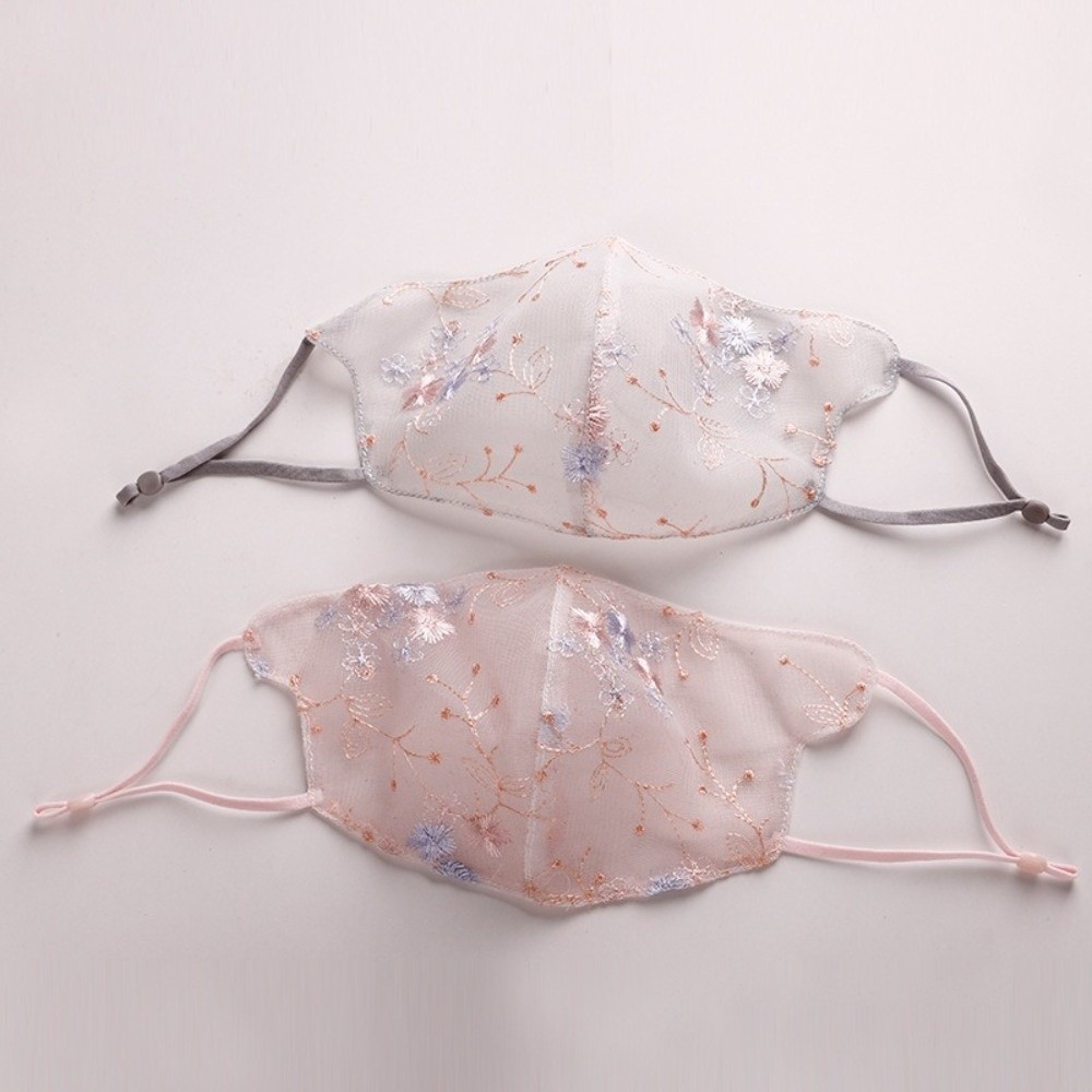 Cloth Face Mask Washable - قناع وجه كلاسيكي مطرز بالزهور، قناع