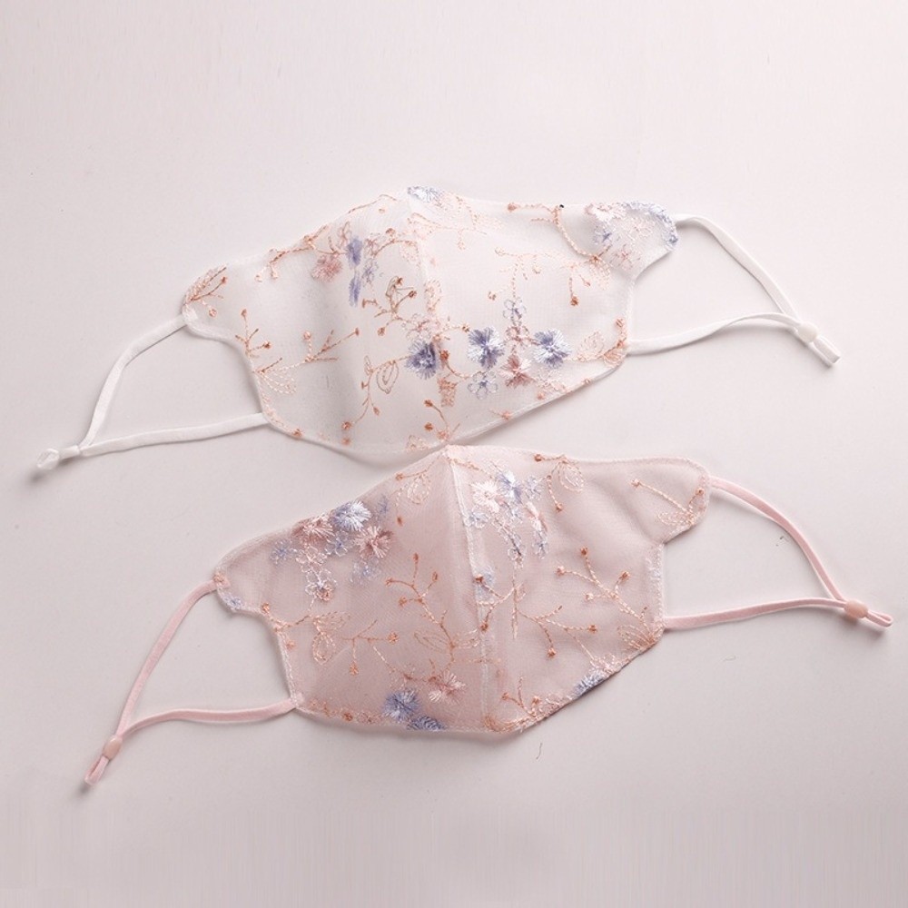 Cloth Face Mask Washable - قناع وجه كلاسيكي مطرز بالزهور، قناع