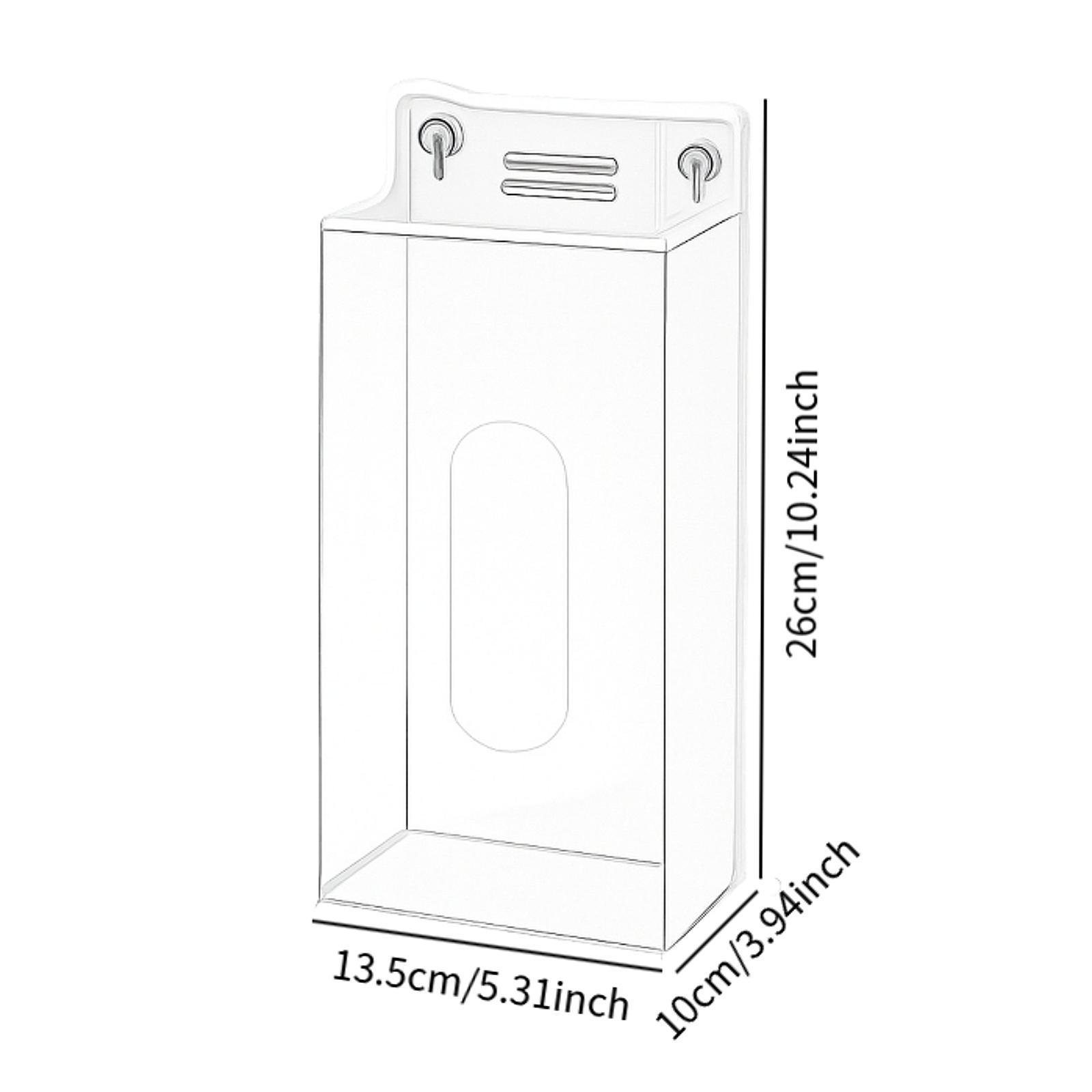 Face Mask Storage Box - حامل قفازات أكريليك يثبت على الحائط