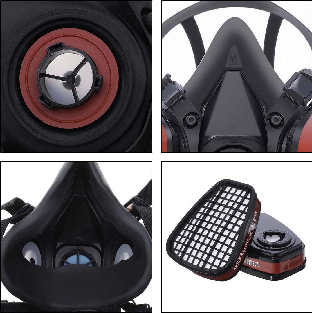 قناع الغاز الغبار مكافحة الضبا - مراجعة Dust Mask Construction وسعره