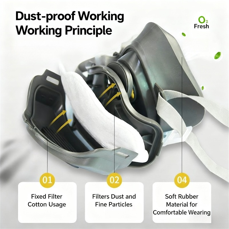 نصف الوجه قناع الغبار تنفس الغ - مراجعة Respirator Half Face وسعره