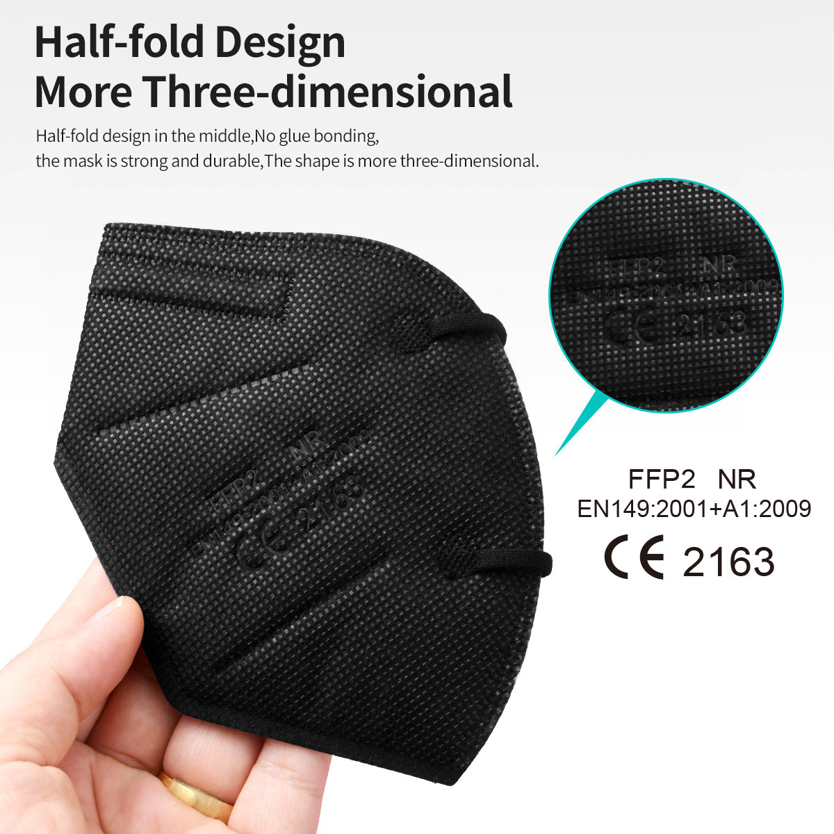 أقنعة FFP2 مكونة من 5 طبقات وم - مراجعة Black Face Mask Pack وسعره