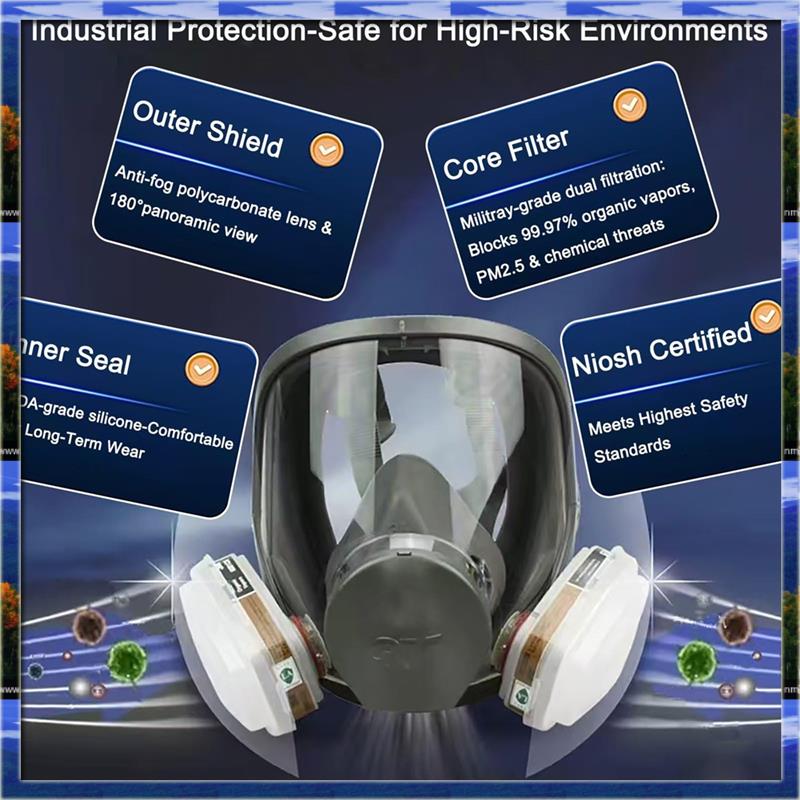 قناع تنفس كامل الوجه قابل لإعا - مراجعة Dust Mask Construction وسعره