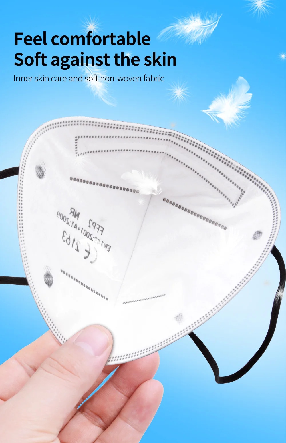 أقنعة FFP2 من 5 طبقات معتمدة م - مراجعة Disposable Mask Blue وسعره