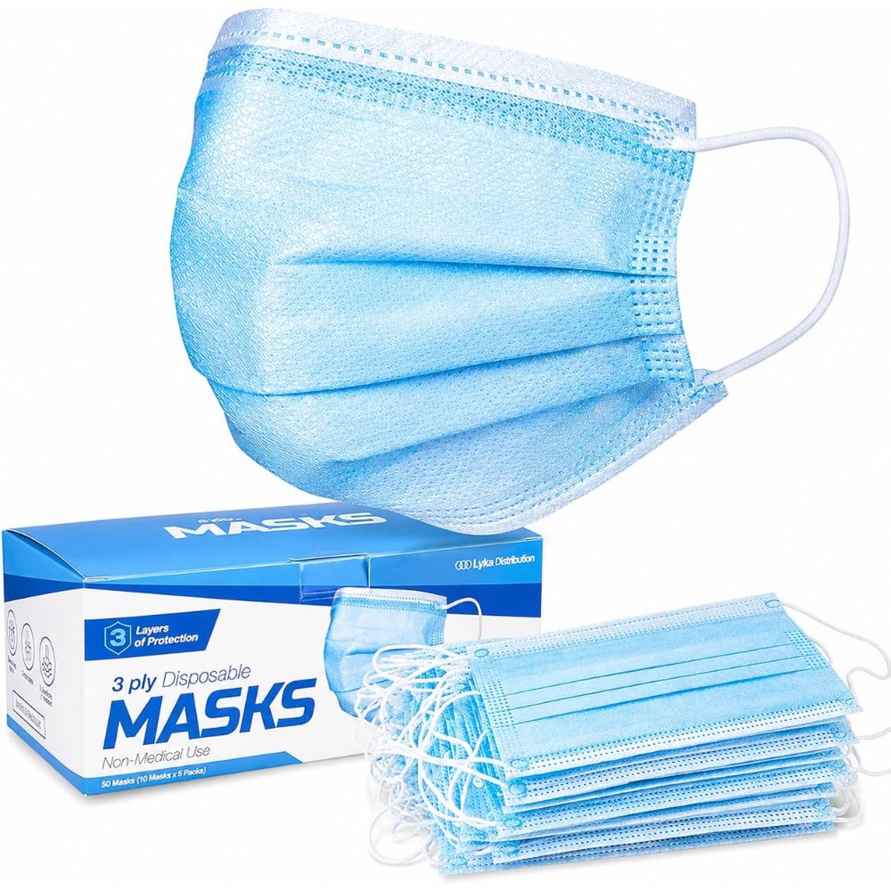 قناع وجه - أقنعة زرقاء عالية ا - مراجعة Disposable Mask Blue وسعره