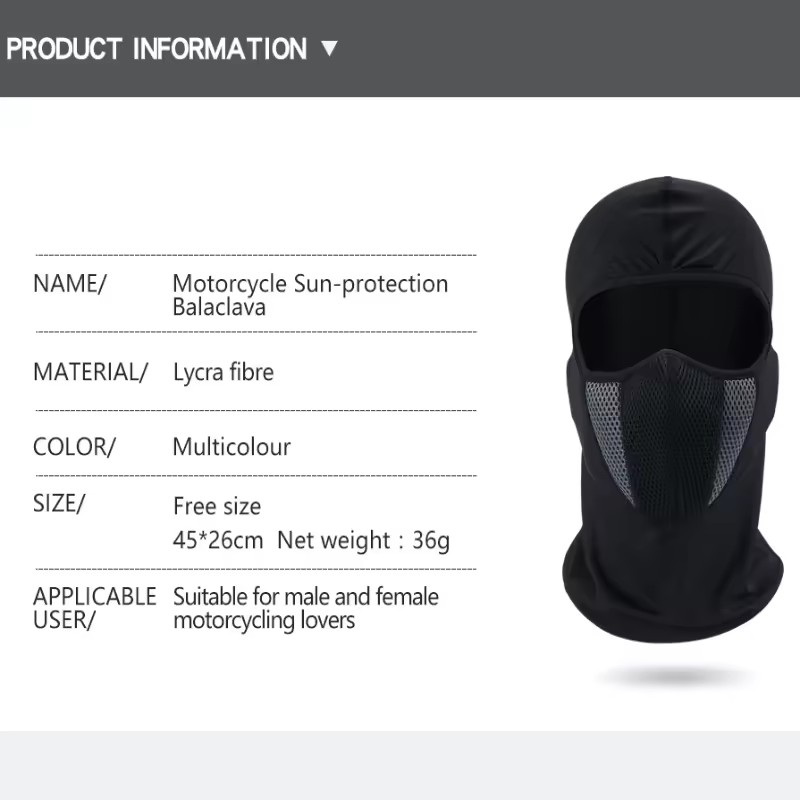 كامل الوجه قناع الدراجات يندبر - مراجعة Sports Mask Breathable وسعره