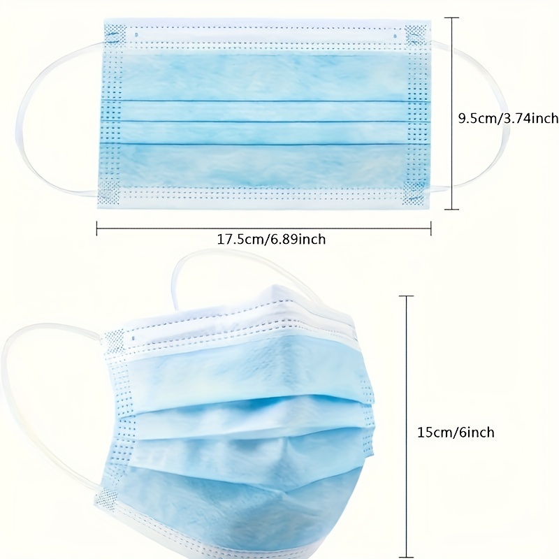 توصيل سريع! 300 قطعة من الأقنع - مراجعة Disposable Mask Blue وسعره