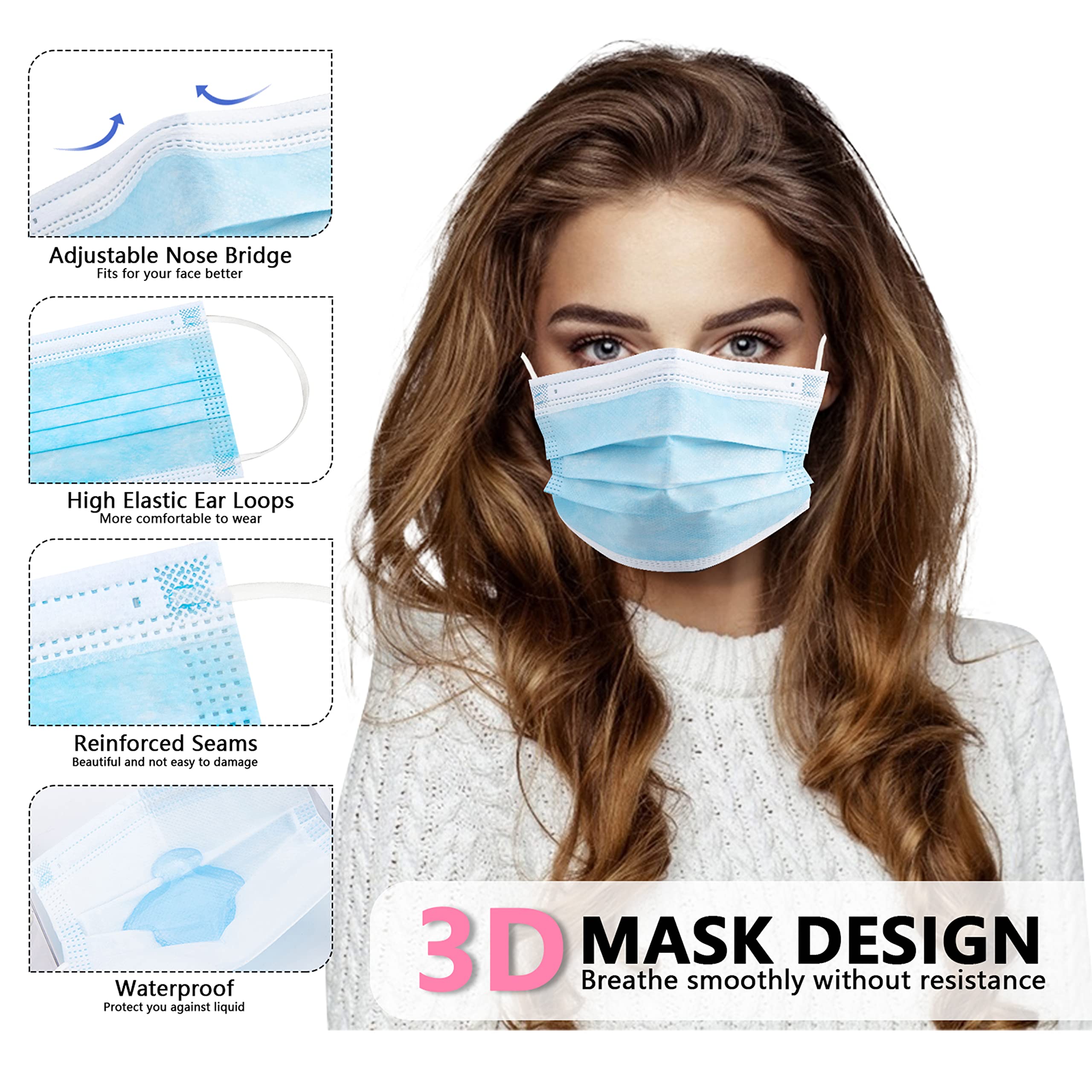 أقنعة وجه زرقاء تُستخدم لمرة و - مراجعة Disposable Mask Blue وسعره