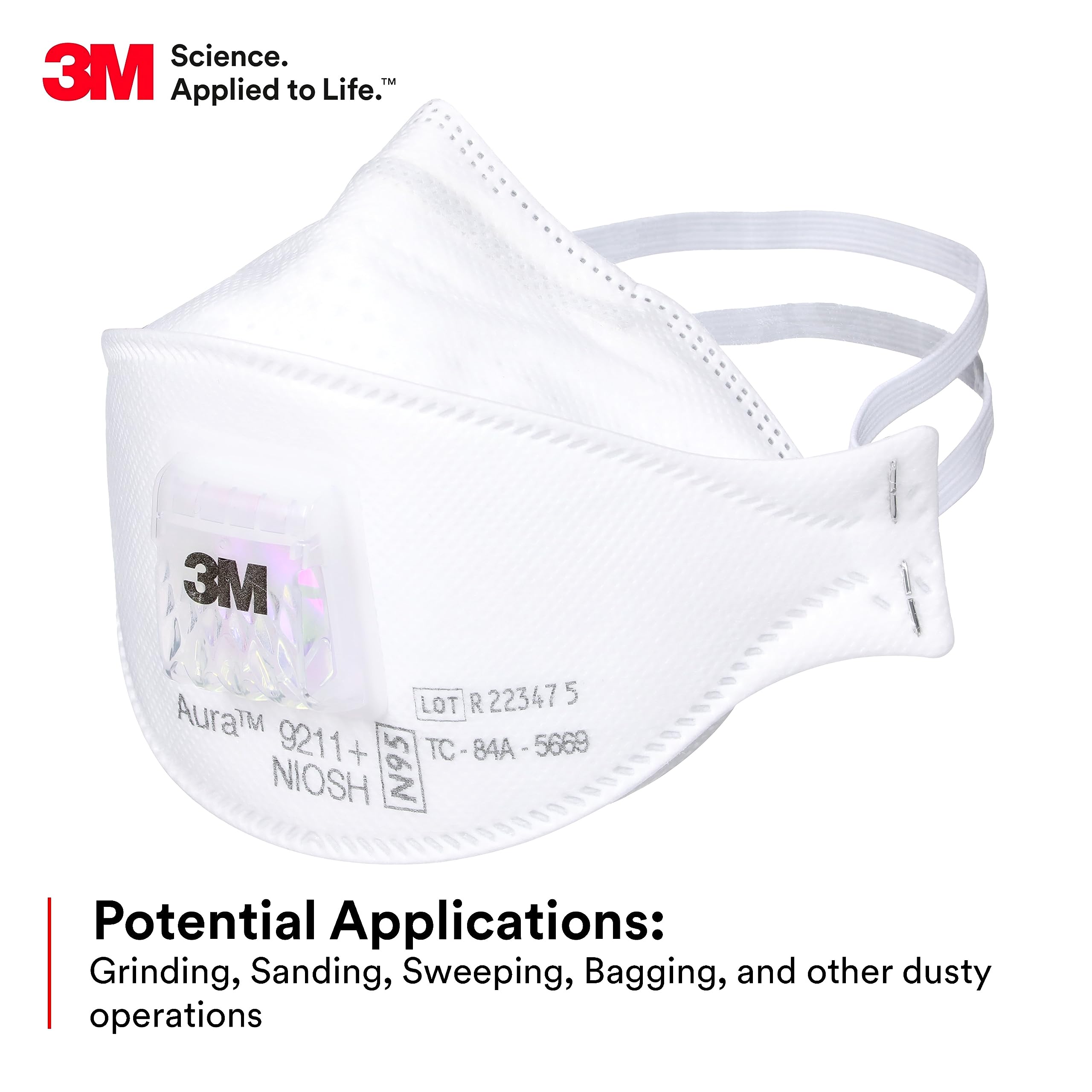 3M هالة 9211 + التنفس الجسيمات - مراجعة Dust Mask Construction وسعره