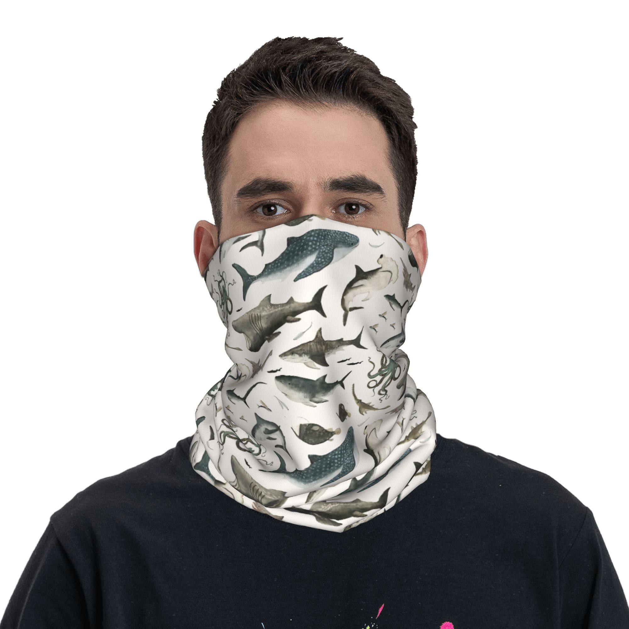 وشاح للرقبة مطبوع عليه حيوانات - مراجعة Neck Gaiter Face Cover وسعره