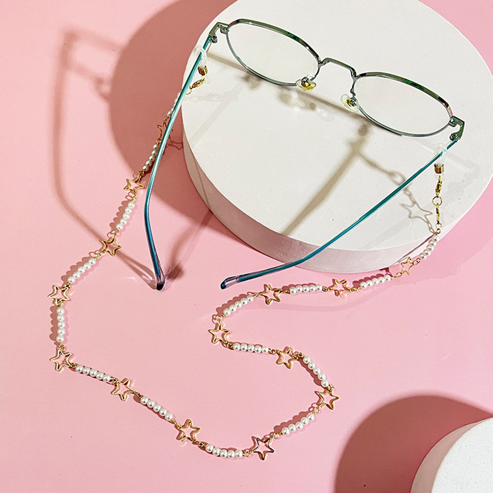 سلسلة نظارات مزينة باللؤلؤ، حب - مراجعة Mask Chain Holder وسعره