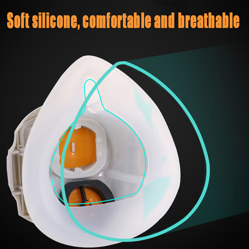 سيليكون الغبار واقية قناع واقي - مراجعة Respirator Half Face وسعره