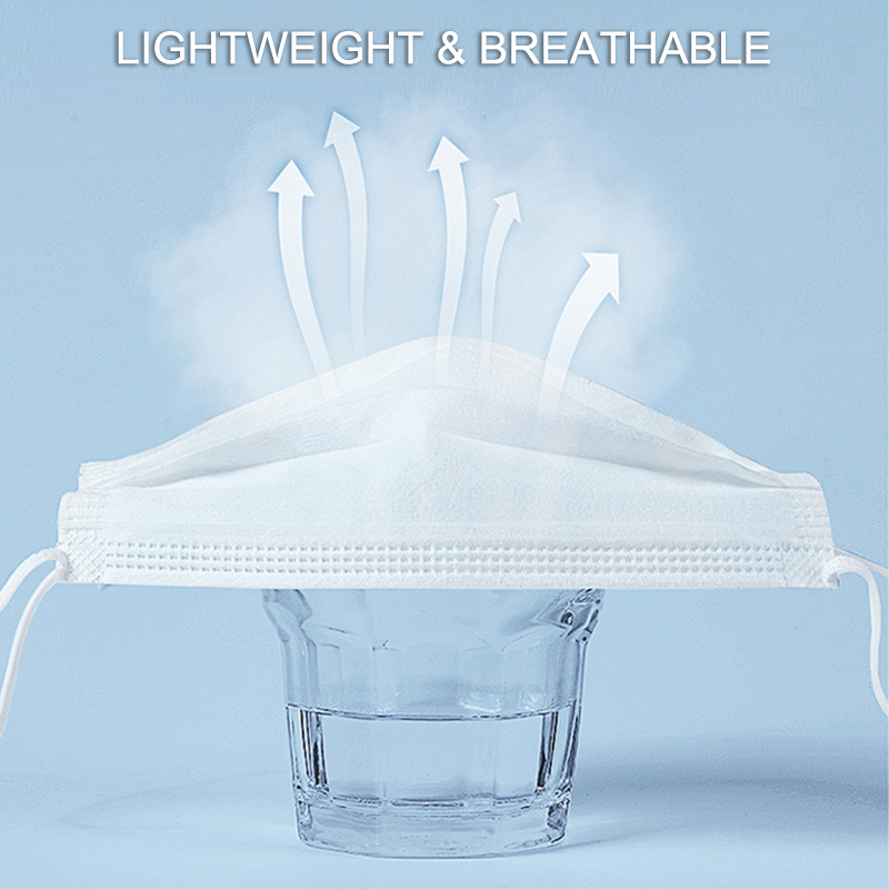 50 قطعة 3-layer قناع أقنعة الو - مراجعة Disposable Mask Blue وسعره