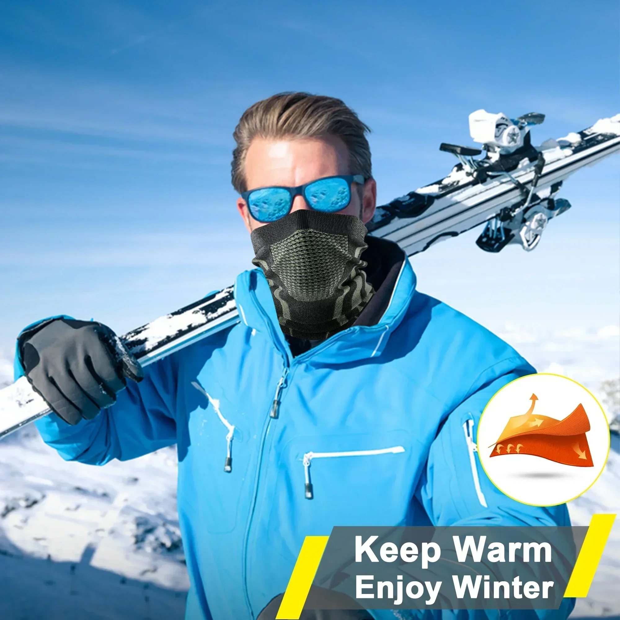 الشتاء حلقة أنبوب لينة باندانا - مراجعة Sports Mask Breathable وسعره