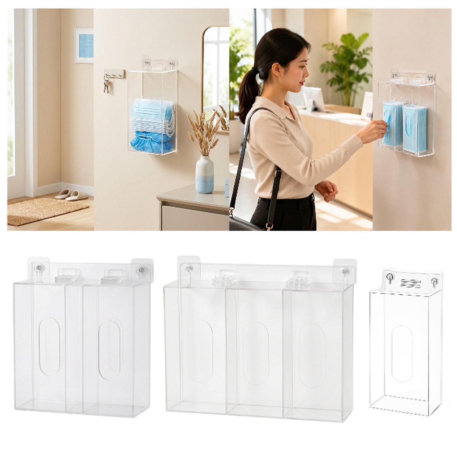 حامل قفازات أكريليك يثبت على ا - مراجعة Face Mask Storage Box وسعره