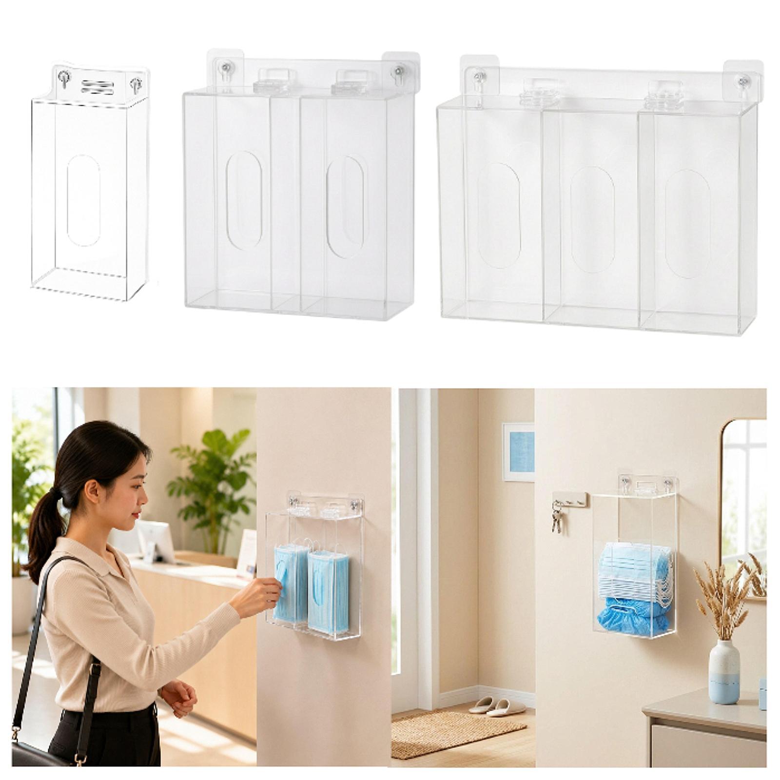 حامل قفازات أكريليك يثبت على ا - مراجعة Face Mask Storage Box وسعره